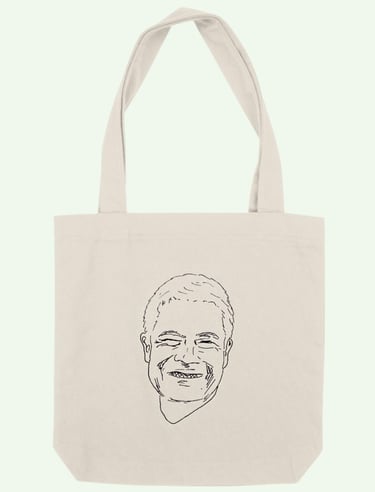 totebag épais écoresponsable personnalisé avec portrait stylisé simple