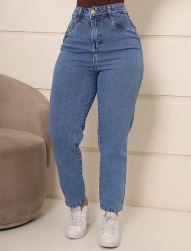 Calça Jeans Mom Feminina Cintura Alta Conforto e Estilo