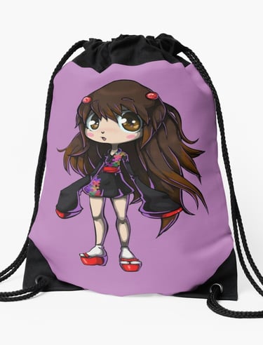 ANU Cartoon Character on TOTE BAG or BACKPACK