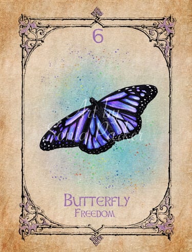 Butterfly card from the animal spirit oracle deck