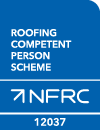 a roofing company logo with the words roofing company