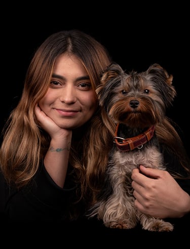 fotografia de perro y familia en bogota