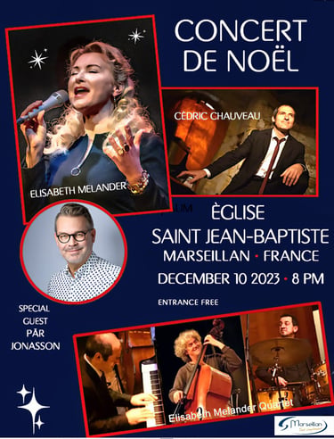 Concert poster Marseillan church