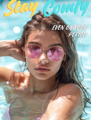 woman in pink shades in a pool