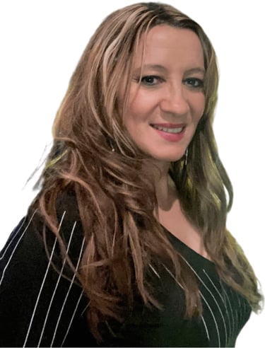 a woman with long hair and a black shirt