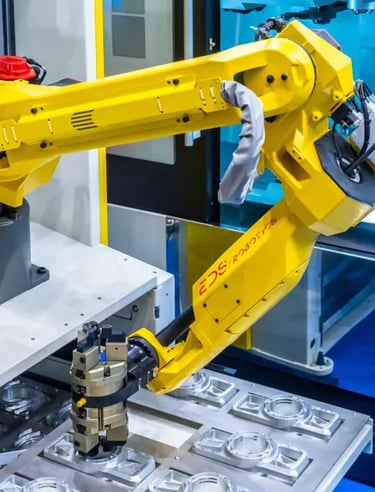 Robot EDS carga a máquina de mecanizado, 