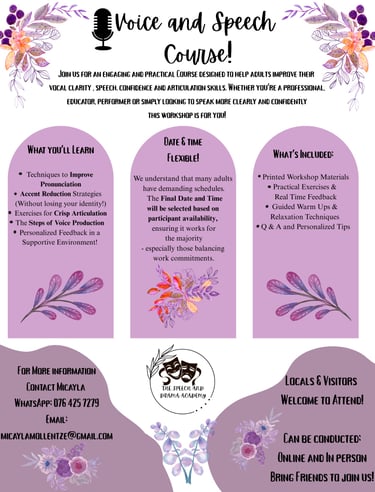 Voice and speech course