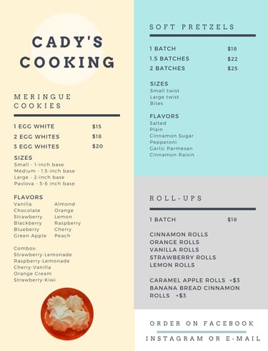 cadys cooking kyle tx cookies pretzels menu