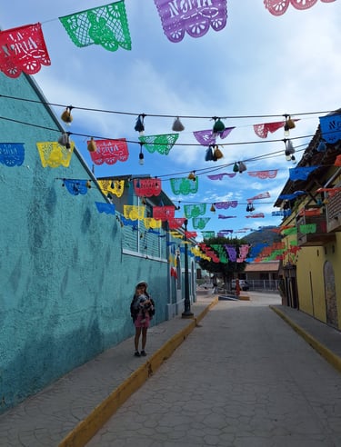 La Noria Decorated Street