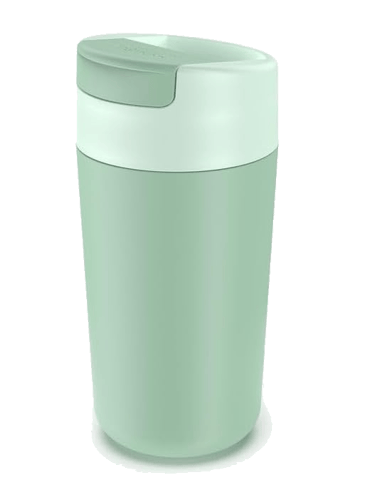 green travel mug