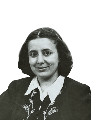 Vintage black and white portrait of Musine Kokalari, first Albanian woman writer.