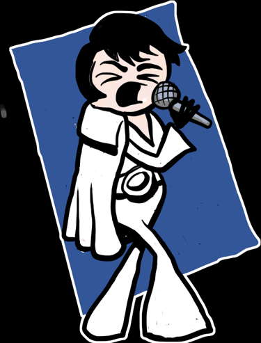 J. Freels "Elvis Stick Figure"