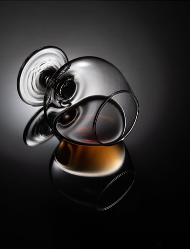 glass with cognac
