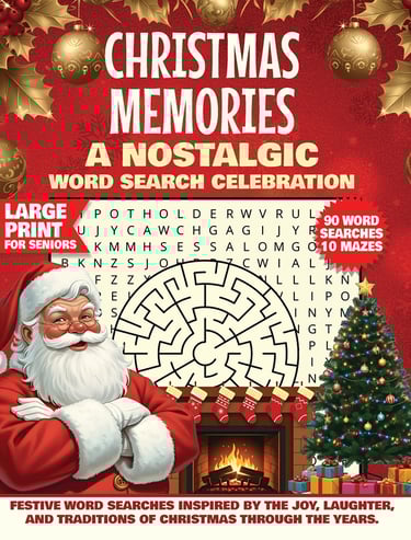 christmas word search puzzle book large print holiday themed puzzles for all ages liora onyx cover