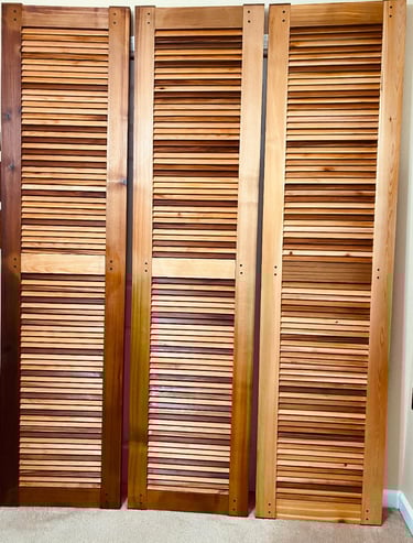 Cedar Wood Shutters (INDOOR), This product is manufactured to order.