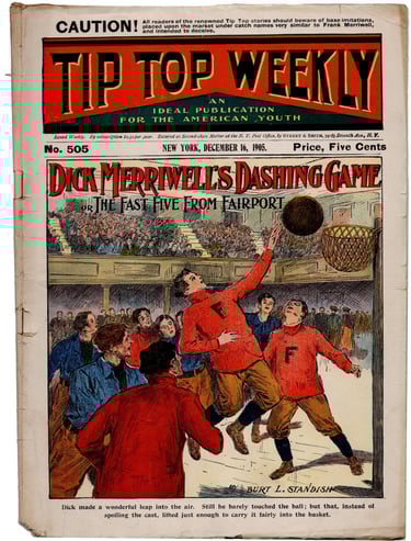Early 1905 Tip Top Weekly Pulp Comic #505 Basketball Dick Merriwell's Dashing Game