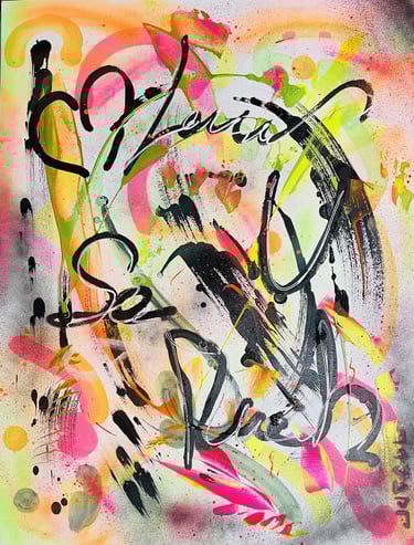Love U So Much dessin art contemporain abstrait art moderne artiste peintre Tiwan