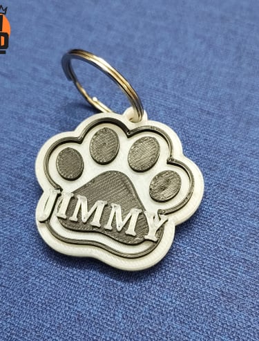 custom 3d printed pet collar tag