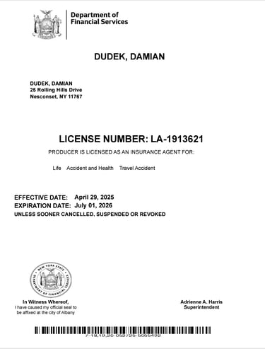 Life and health insurance agent license