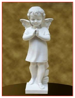 Marble statue, tombstone accessory