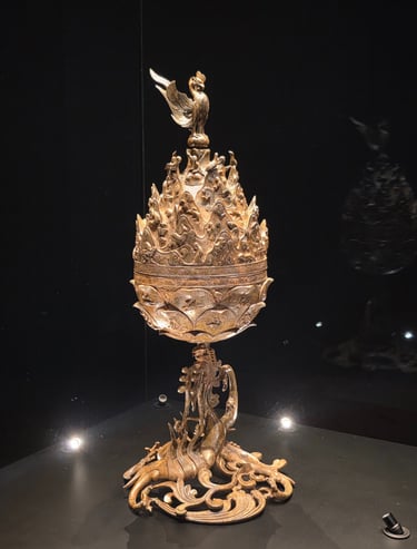 Gilt bronze incense burner