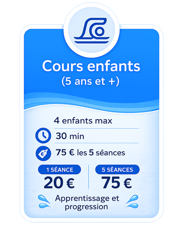 tarifs cours de natation hourtin