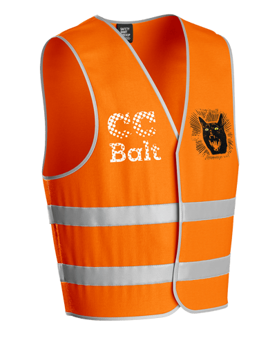 Sample of screen printed safety vest