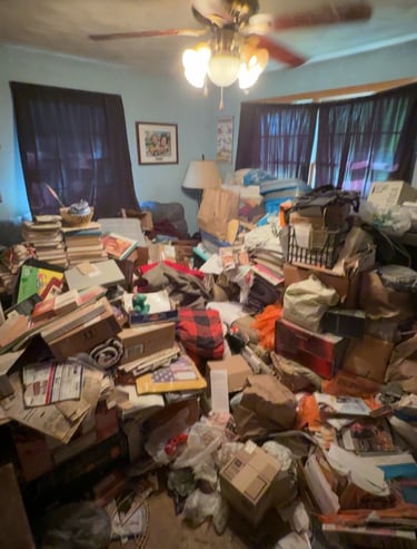 Crew lifting heavy items during professional junk removal job