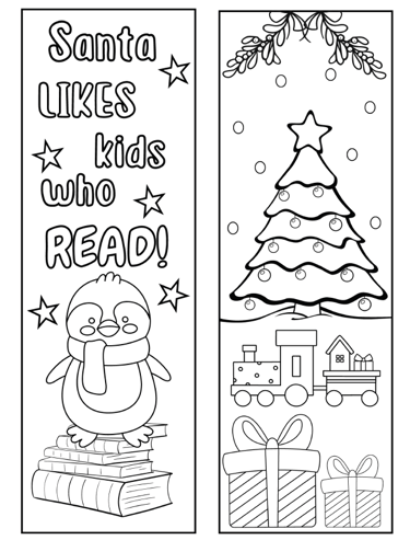 5 christmas bookmarks for kids