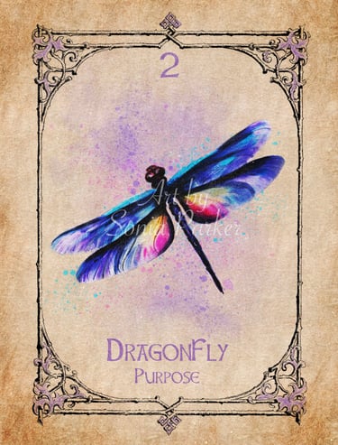 Dragonfly card from the animal spirit oracle deck