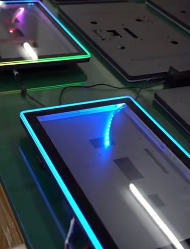 halo led screens for gaming and slot machines