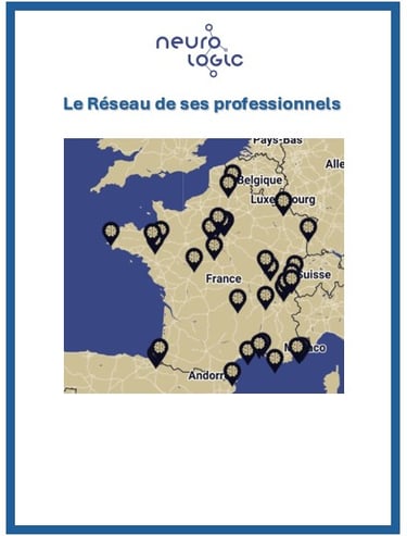 carte du reseau Neurologic ,centre de formation accrédité BCIA en FRANCE