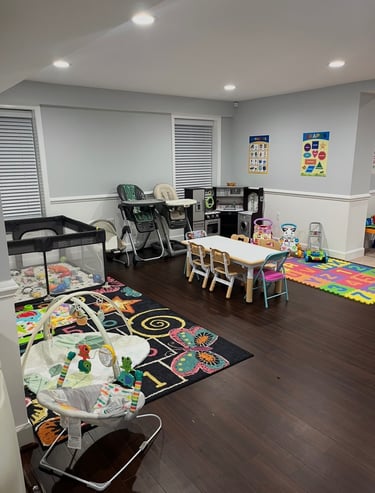 Daycare room with dining area