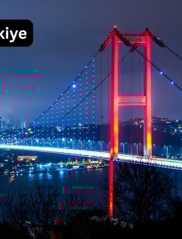 A stunning night shot of the Bosphorus Bridge (officially known as the 15 July Martyrs Bridge) in Is