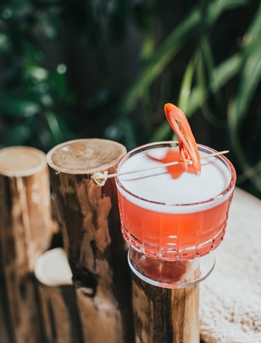 refreshing cocktail at Kahlua Jungleroom