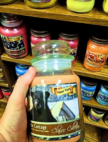 In the Village you can find a Bear Farts Candle