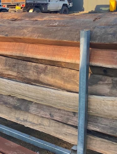 Stacked ripped fence posts
