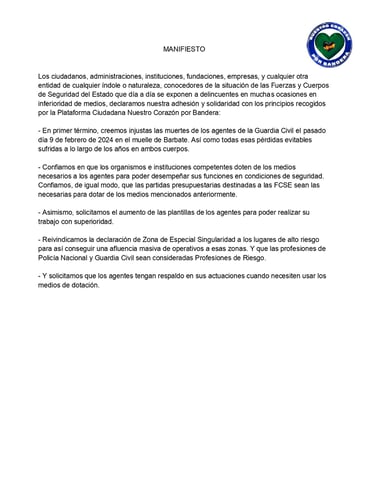 Manifiesto para firmar