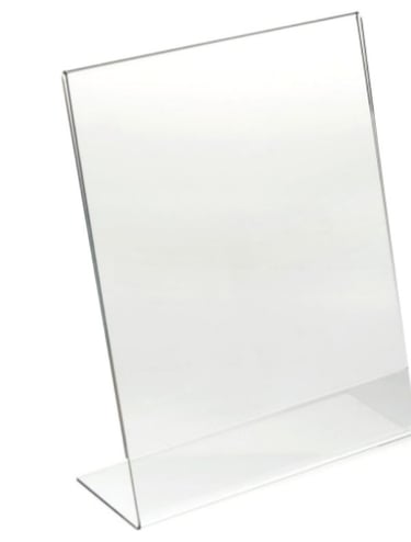 clear, acrylic display topper L type. fineacrylicph