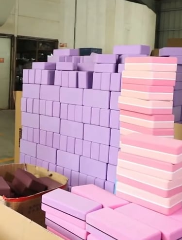 Yoga blocks packed for bulk orders and export shipment