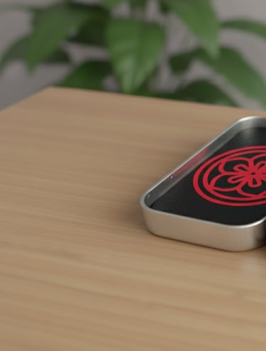 Imagen de una caja estilo japonés impresa en 3D. 