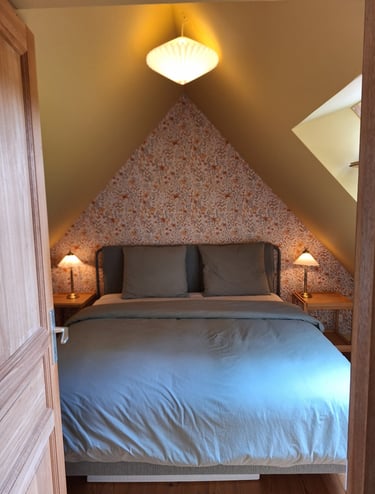 De slaapkamer op de eerste verdieping.