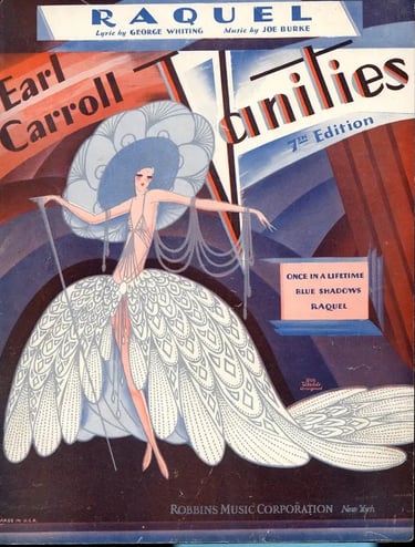 Art deco poster for Earl Carroll Vanities – lavish pre-Berkeley revue