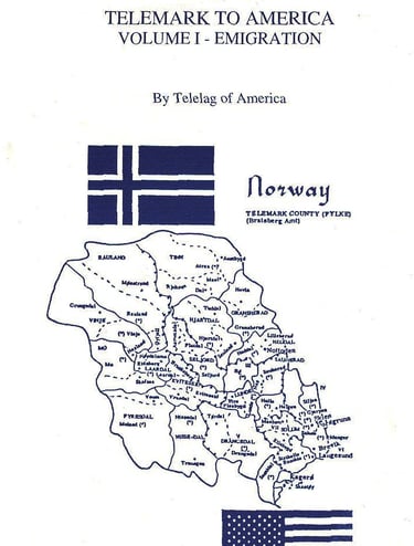Cover of Telemark to America featuring a map