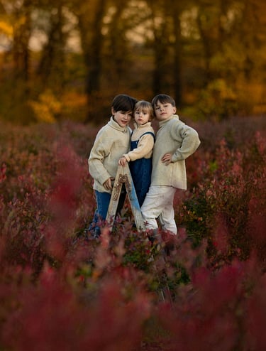 Rodzinna sesja jesienna w ciepłych barwach plener Andrychów