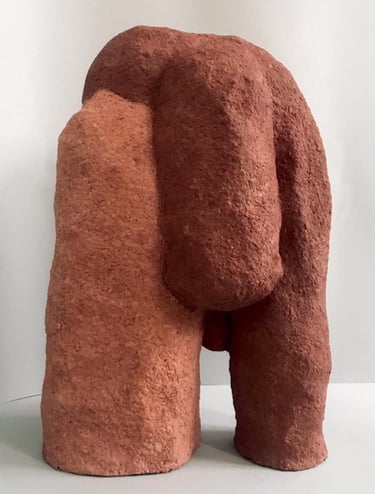 sculpture papier et pigments