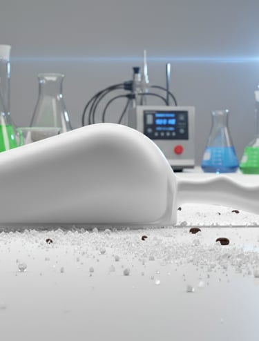 Sessola per industria farmaceutica. Inerte e sterilizzabile per l'uso in laboratori e ricerca chimica.