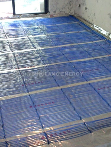 radiant floor heating system with capillary tube mats