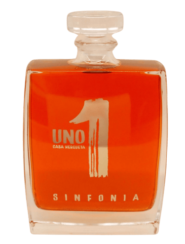 a bottle of Uno Tequila Sinfonia, classic perfect bottle, like a bottle of perfume Chanel