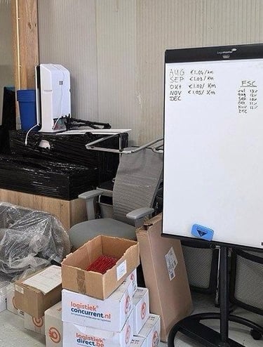 Ontruiming van een opslag unit na faillissement